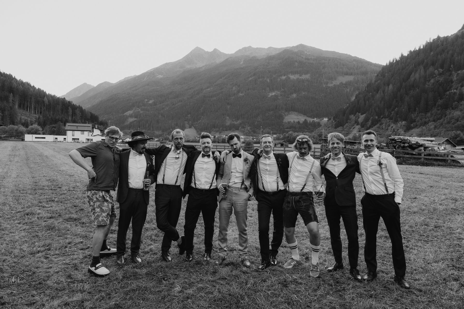 Hochzeit -Bergstadtmomente