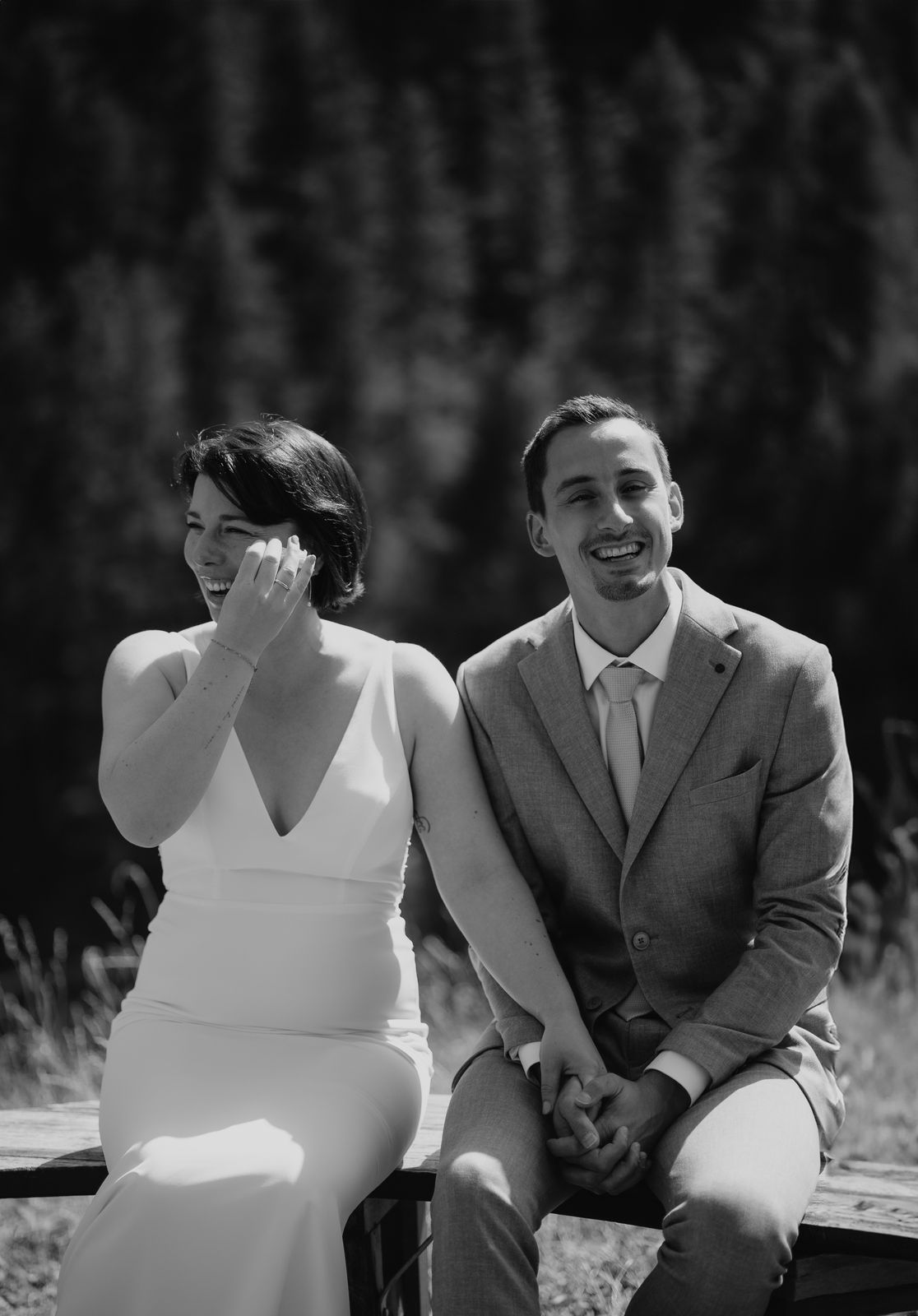 Hochzeit -Bergstadtmomente